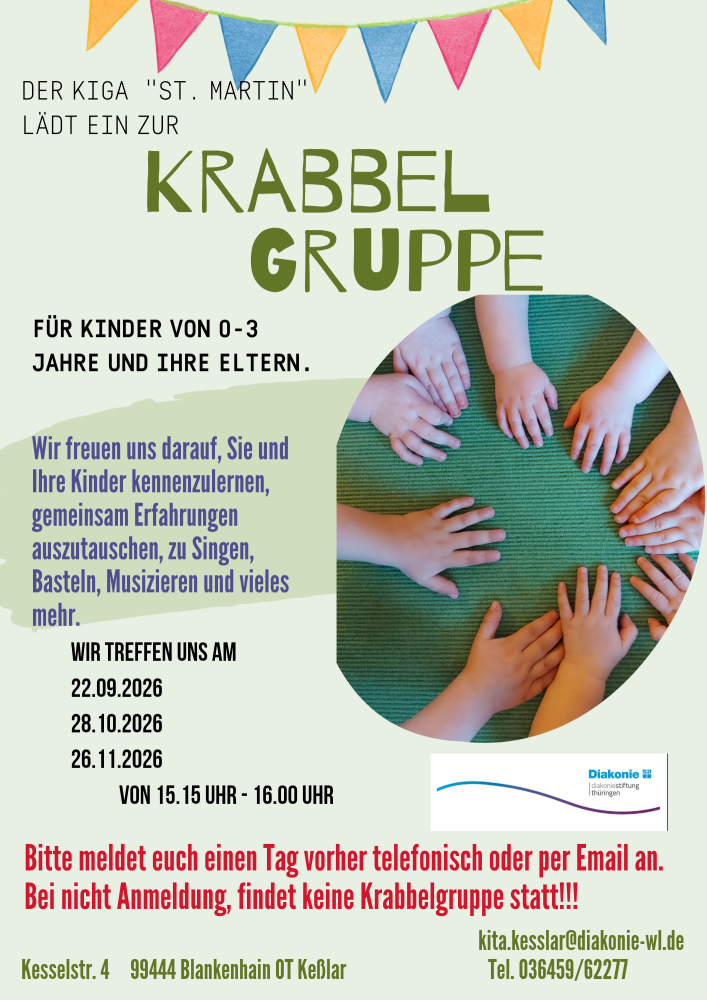 Der Kindergarten St. Martin lädt ein zur Krabbelgruppe