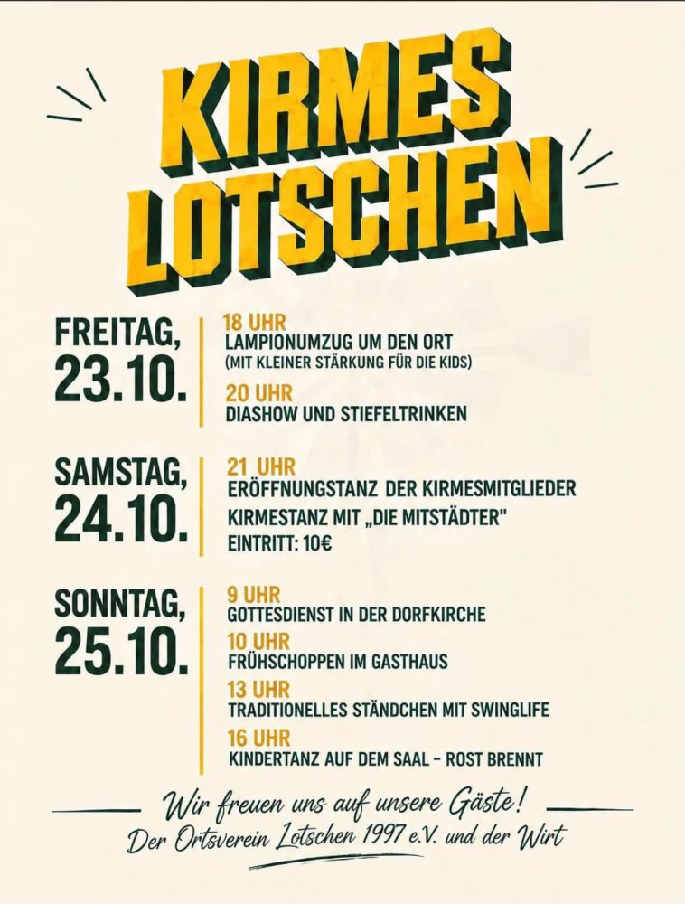 Kirmes in Lotschen